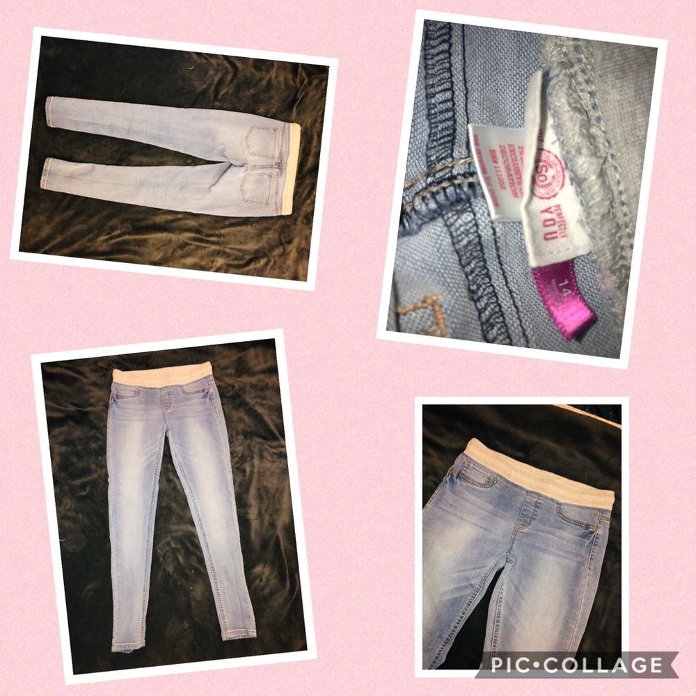 Light blue jeans, worn once.